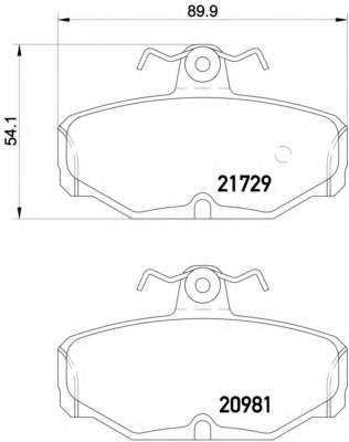 Комплект тормозных колодок, дисковый тормоз