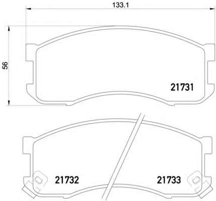 Комплект тормозных колодок, дисковый тормоз