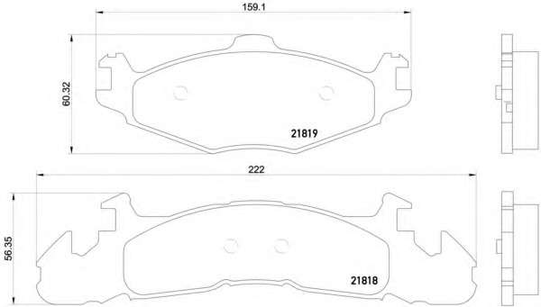 Комплект тормозных колодок, дисковый тормоз