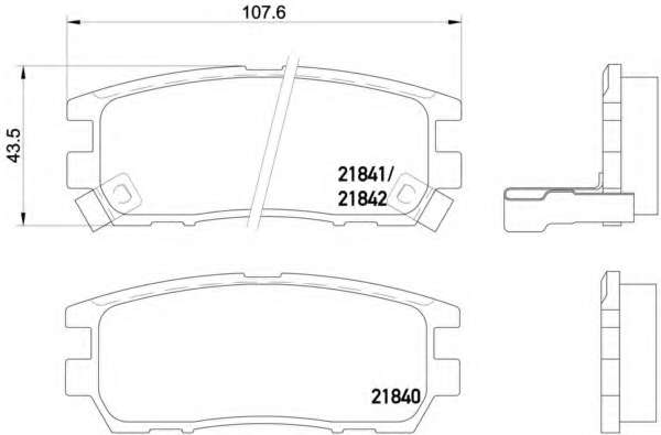 Комплект тормозных колодок, дисковый тормоз