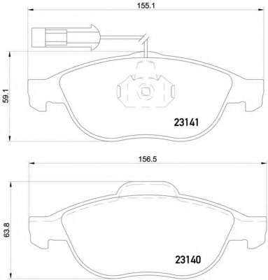 Комплект тормозных колодок, дисковый тормоз