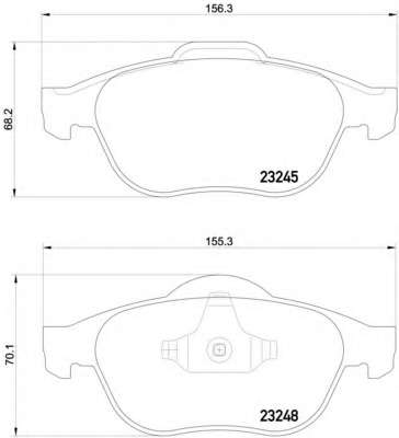 Комплект тормозных колодок, дисковый тормоз