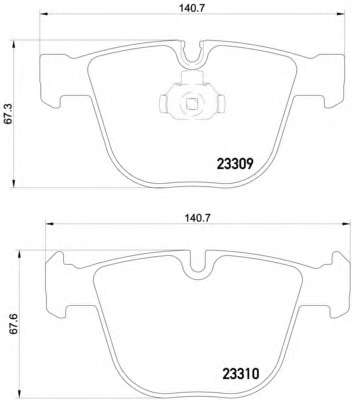 Комплект тормозных колодок, дисковый тормоз
