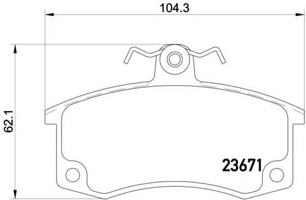 Комплект тормозных колодок, дисковый тормоз