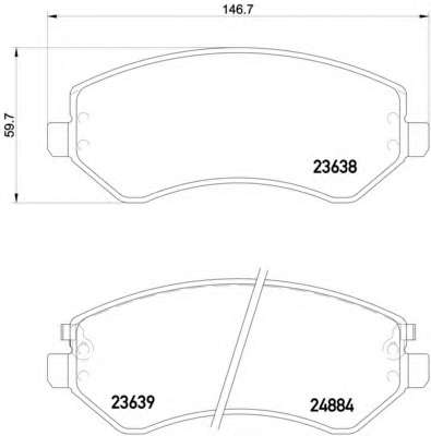 Комплект тормозных колодок, дисковый тормоз
