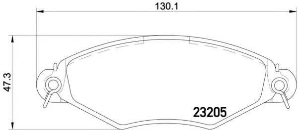 Комплект тормозных колодок, дисковый тормоз