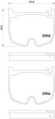 Комплект тормозных колодок, дисковый тормоз