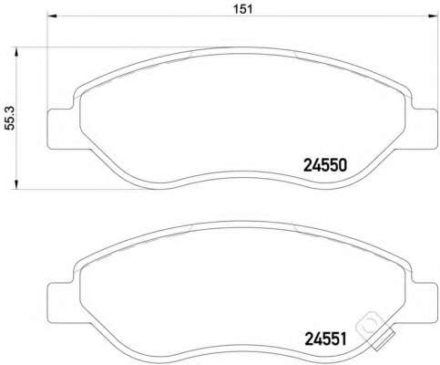 Комплект тормозных колодок, дисковый тормоз