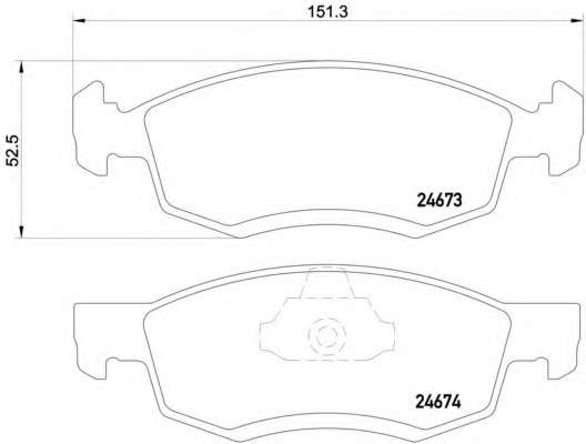 Комплект тормозных колодок, дисковый тормоз