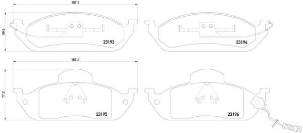 Комплект тормозных колодок, дисковый тормоз