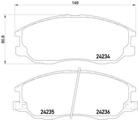 Комплект тормозных колодок, дисковый тормоз