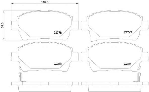 Комплект тормозных колодок, дисковый тормоз