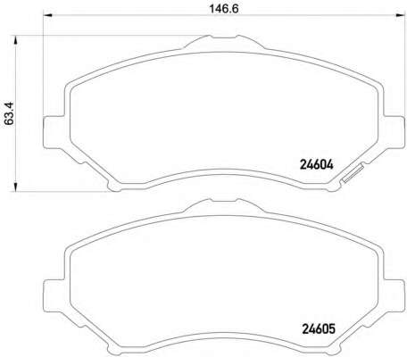 Комплект тормозных колодок, дисковый тормоз