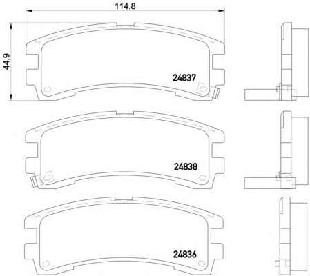 Комплект тормозных колодок, дисковый тормоз