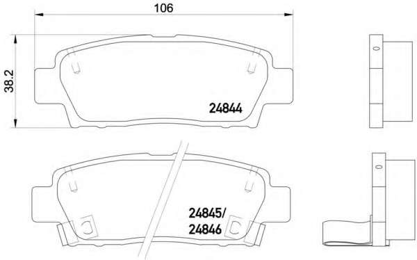 Комплект тормозных колодок, дисковый тормоз