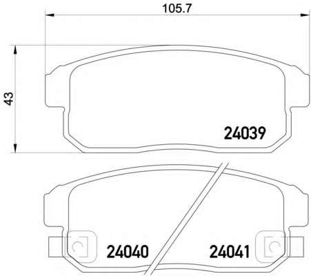 Комплект тормозных колодок, дисковый тормоз