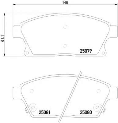 Комплект тормозных колодок, дисковый тормоз