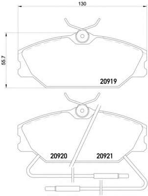 Комплект тормозных колодок, дисковый тормоз