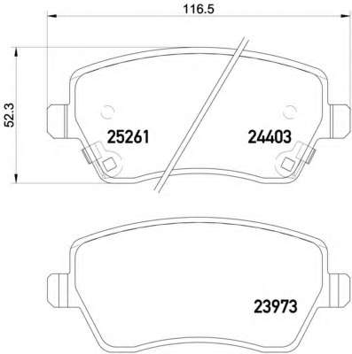 Комплект тормозных колодок, дисковый тормоз