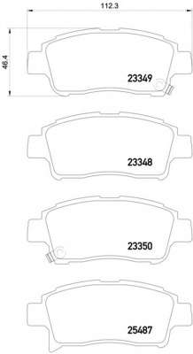 Комплект тормозных колодок, дисковый тормоз