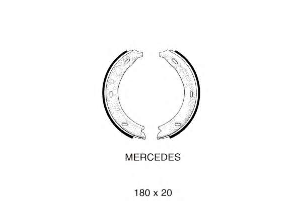 Комплект тормозных колодок, стояночная тормозная система