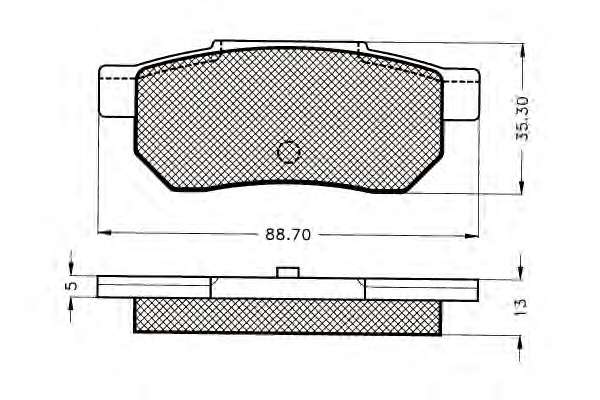 Комплект тормозных колодок, дисковый тормоз