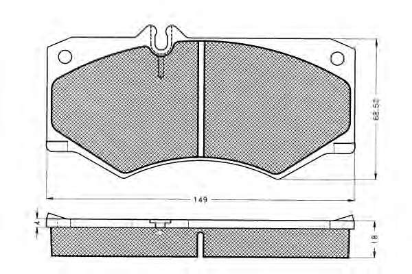 Комплект тормозных колодок, дисковый тормоз