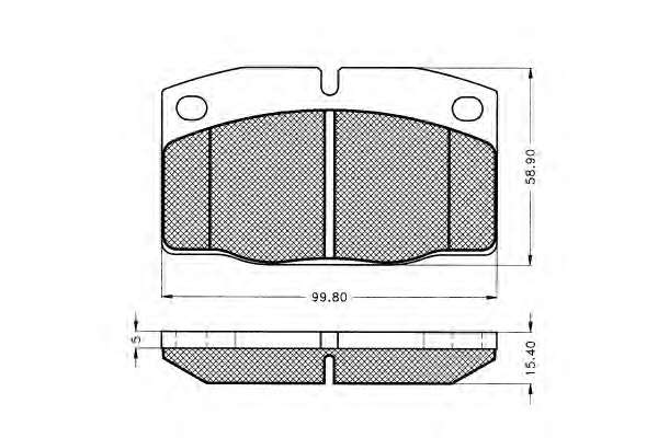 Комплект тормозных колодок, дисковый тормоз