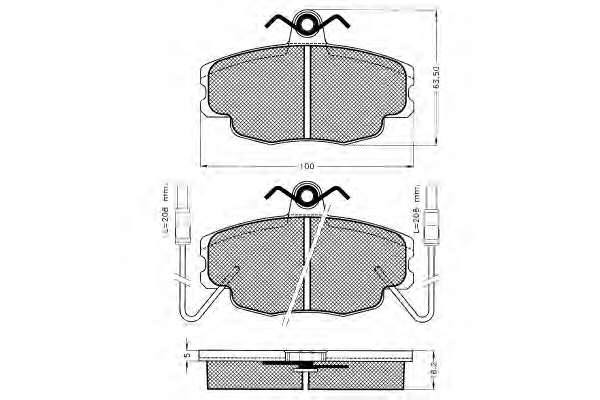 Комплект тормозных колодок, дисковый тормоз