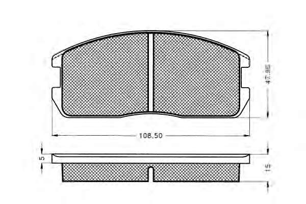Комплект тормозных колодок, дисковый тормоз
