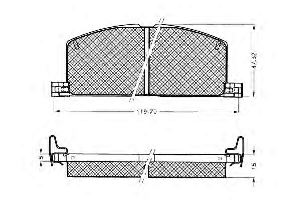 Комплект тормозных колодок, дисковый тормоз