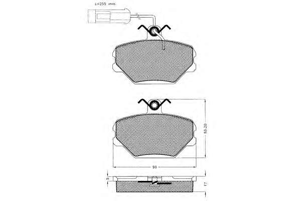Комплект тормозных колодок, дисковый тормоз