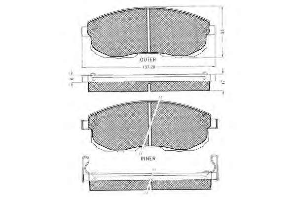 Комплект тормозных колодок, дисковый тормоз