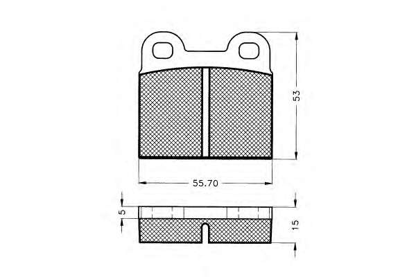 Комплект тормозных колодок, дисковый тормоз