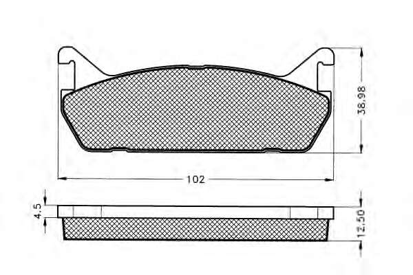 Комплект тормозных колодок, дисковый тормоз