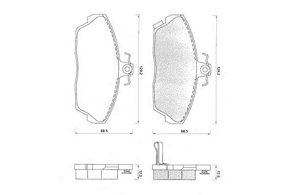 Комплект тормозных колодок, дисковый тормоз