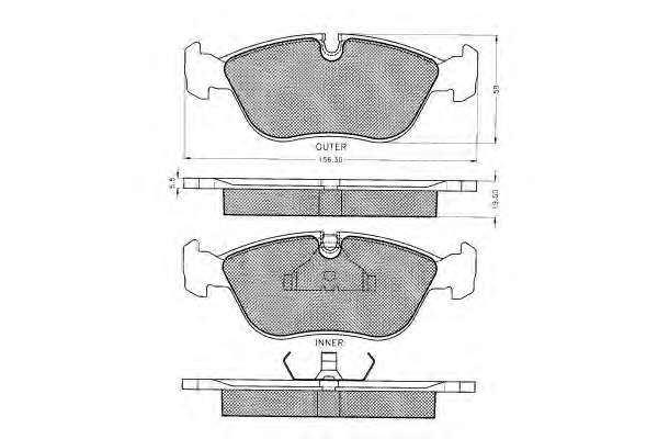 Комплект тормозных колодок, дисковый тормоз
