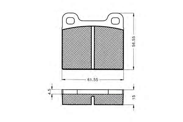 Комплект тормозных колодок, дисковый тормоз