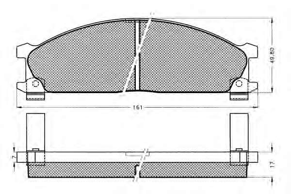 Комплект тормозных колодок, дисковый тормоз