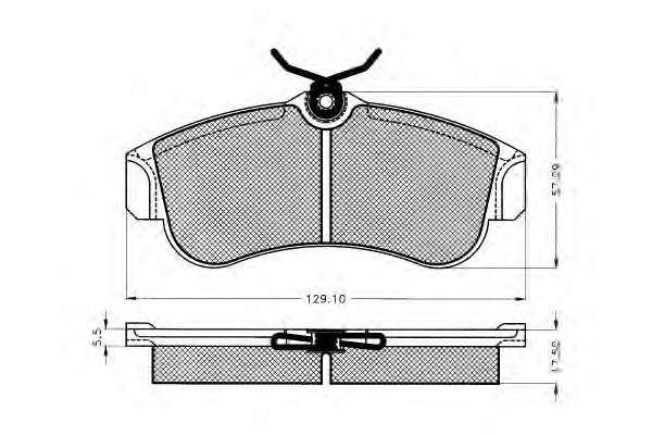 Комплект тормозных колодок, дисковый тормоз