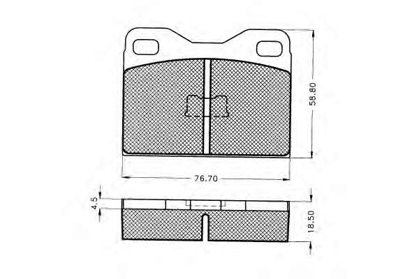 Комплект тормозных колодок, дисковый тормоз
