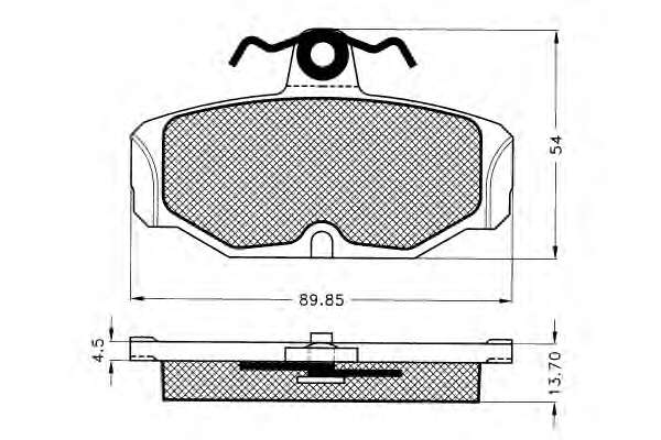 Комплект тормозных колодок, дисковый тормоз