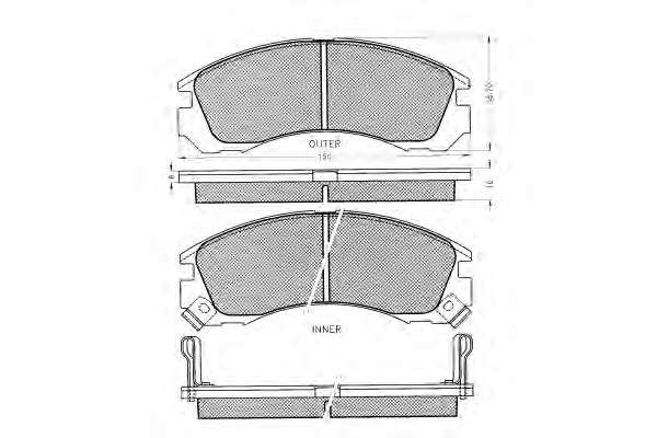 Комплект тормозных колодок, дисковый тормоз