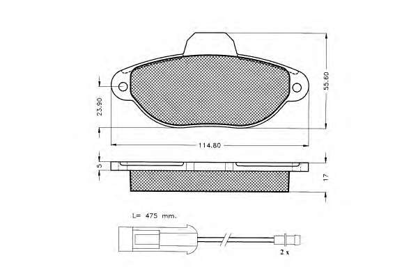 Комплект тормозных колодок, дисковый тормоз