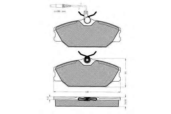 Комплект тормозных колодок, дисковый тормоз