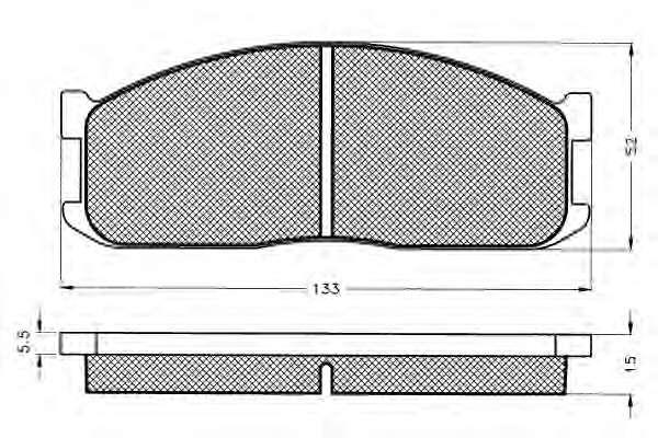 Комплект тормозных колодок, дисковый тормоз