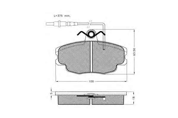 Комплект тормозных колодок, дисковый тормоз