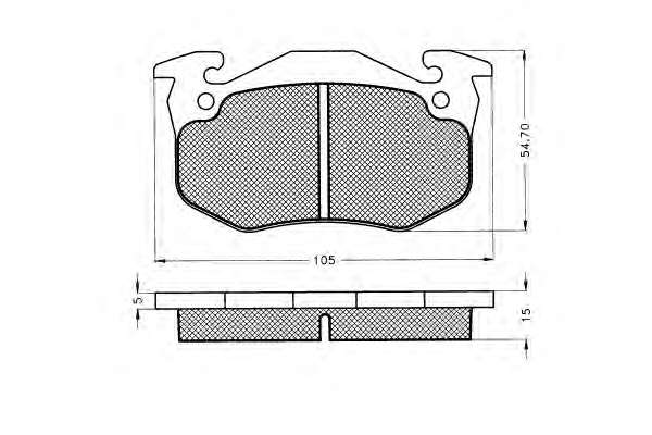 Комплект тормозных колодок, дисковый тормоз