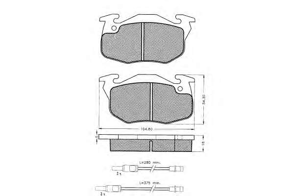 Комплект тормозных колодок, дисковый тормоз