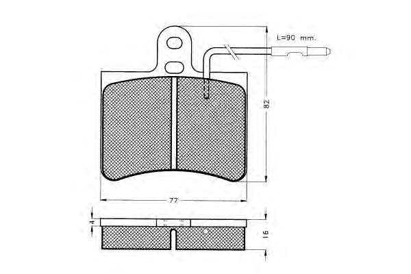 Комплект тормозных колодок, дисковый тормоз